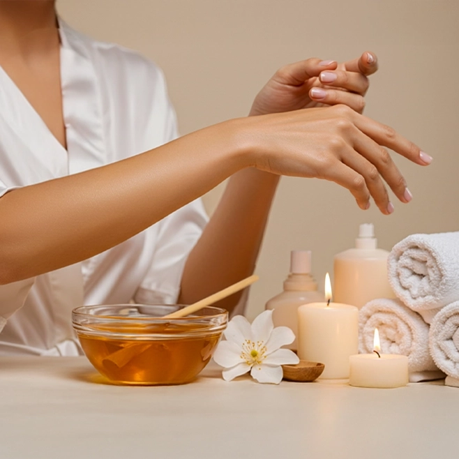 شمع اليدين + الإبط